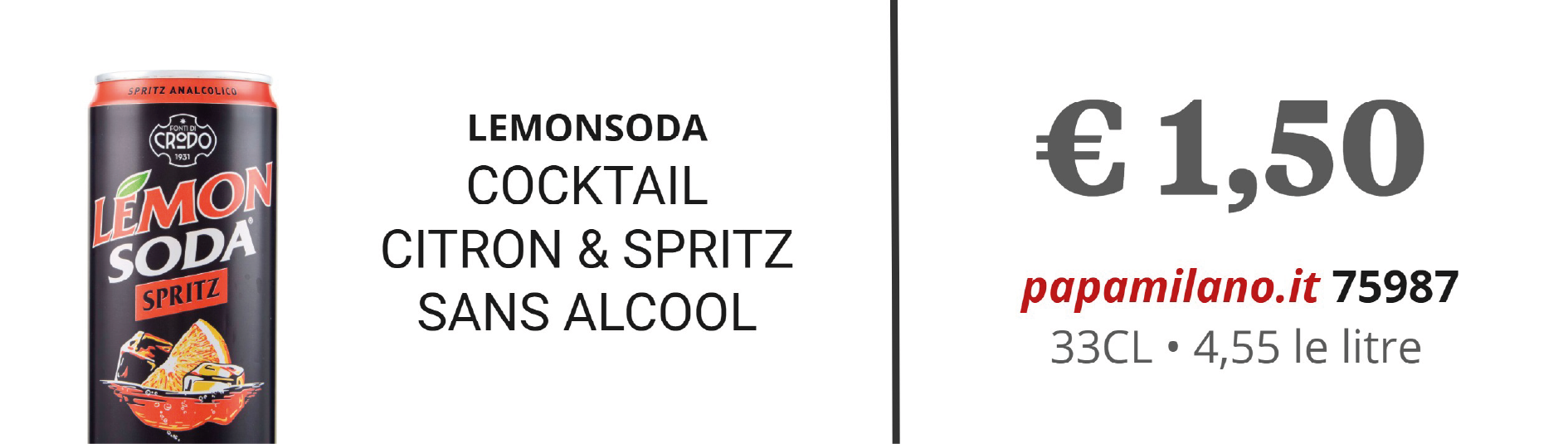 LEMONSODA COCKTAIL CITRON & SPRITZ SANS ALCOOL